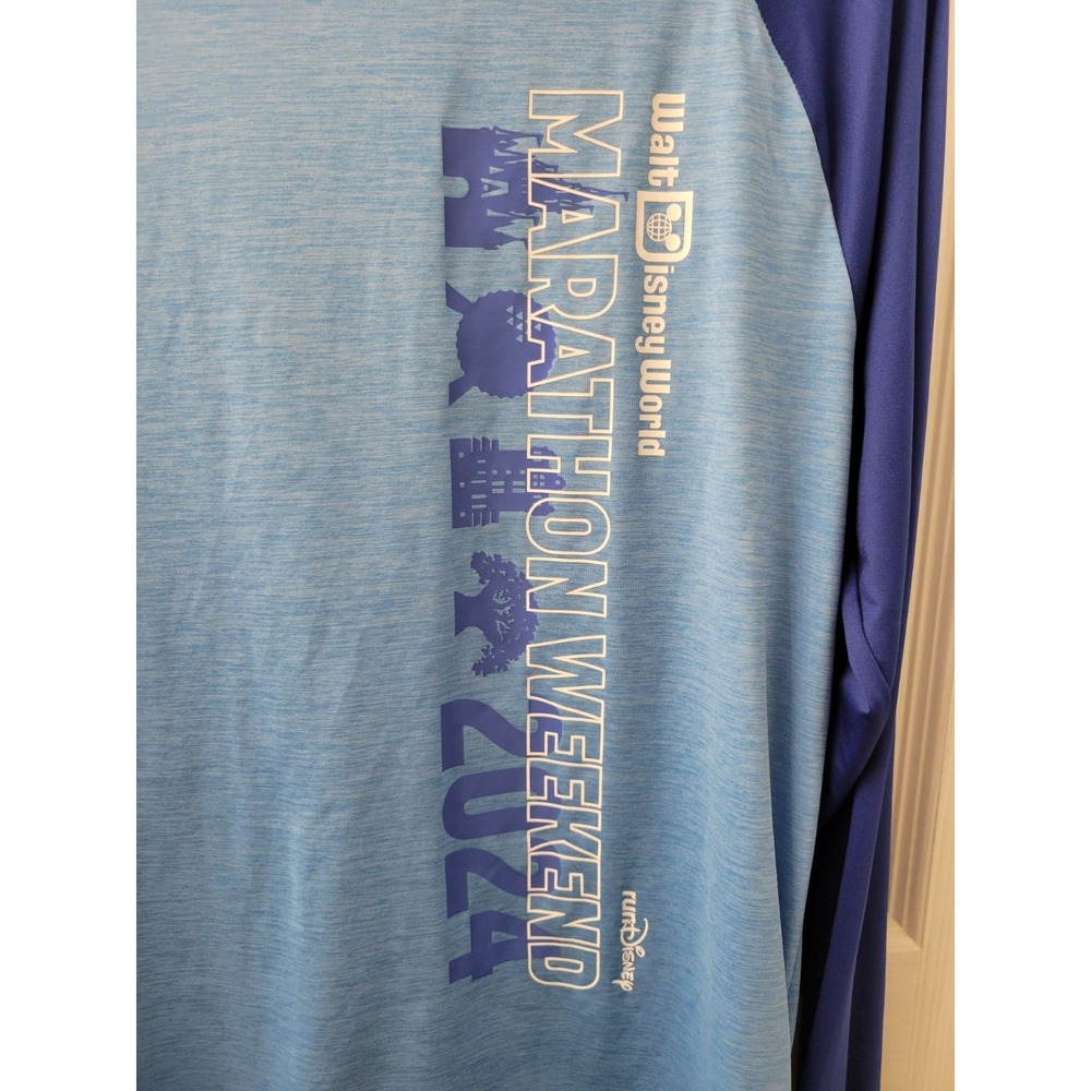 runDisney 2024 Walt Disney World Marathon Weekend Long Sleeve Adult Small Blue - Picture 3 of 5